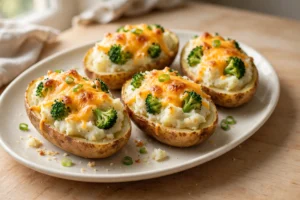 Explore Broccoli Cheddar Twice-Baked Potatoes