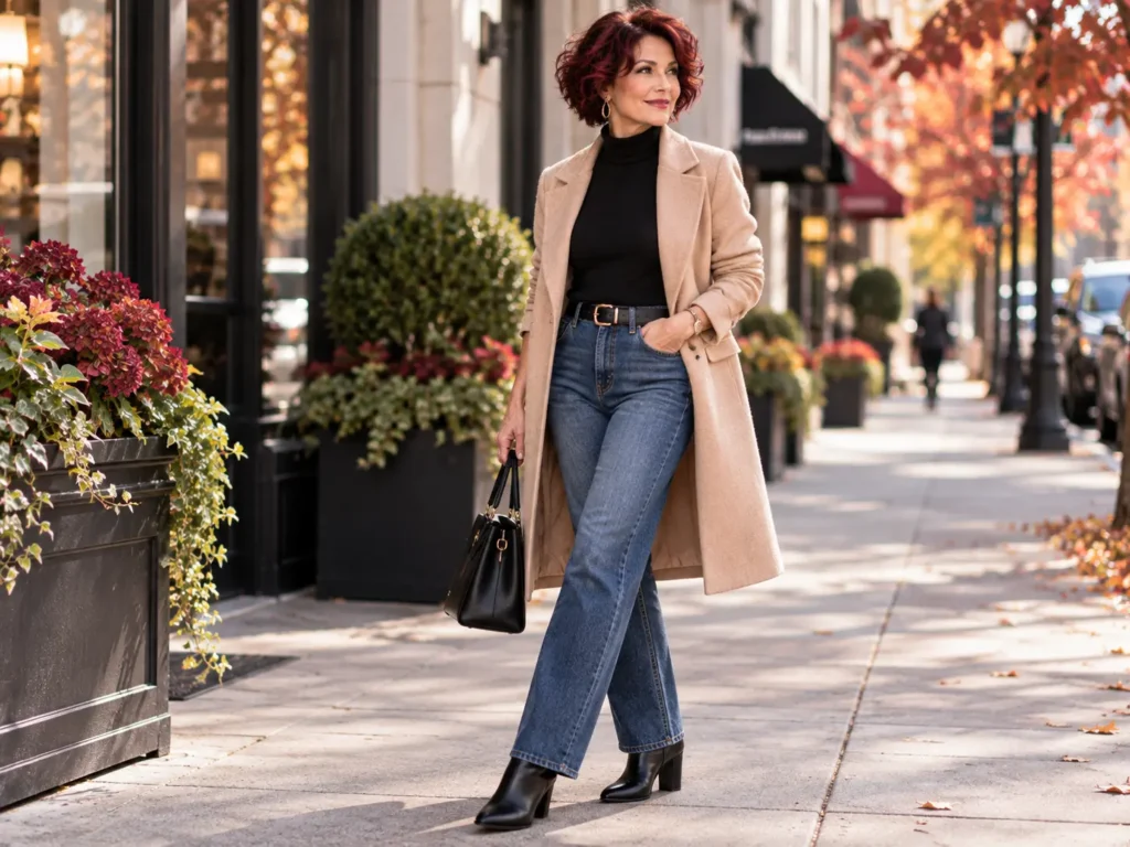 Cherry cola hair color on a bright red curly bob